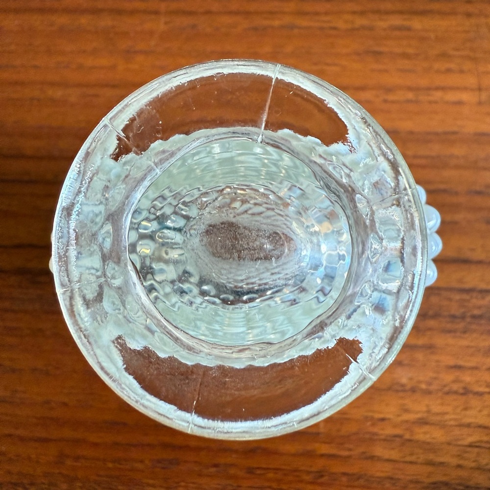 Vintage mini White Hobnail Glass Vase - Picture 4 of 8